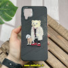 قاب گوشی Galaxy A12 - Galaxy M12 سامسونگ CASETIFY ژله ای چرمی طرح تدی خرسی گلدوزی مشکی کد 1572