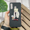 قاب گوشی Galaxy A20 - Galaxy A30 سامسونگ CASETIFY ژله ای چرمی طرح تدی خرسی گلدوزی مشکی کد 686