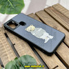 قاب گوشی Galaxy A21S سامسونگ CASETIFY ژله ای چرمی طرح تدی خرسی گلدوزی طوسی کد 951