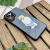 قاب گوشی Galaxy A22 4G - Galaxy M32 4G سامسونگ CASETIFY ژله ای چرمی طرح تدی خرسی گلدوزی طوسی کد 765