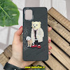 قاب گوشی Galaxy A31 سامسونگ CASETIFY ژله ای چرمی طرح تدی خرسی گلدوزی مشکی کد 726