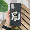 قاب گوشی Galaxy A31 سامسونگ CASETIFY ژله ای چرمی طرح تدی خرسی گلدوزی مشکی کد 727