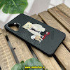 قاب گوشی Galaxy A32 4G سامسونگ CASETIFY ژله ای چرمی طرح تدی خرسی گلدوزی مشکی کد 1239