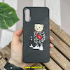 قاب گوشی Galaxy A30S - Galaxy A50 - Galaxy A50S سامسونگ CASETIFY ژله ای چرمی طرح تدی خرسی گلدوزی مشکی کد 1210