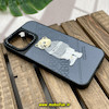 قاب گوشی iPhone 14 Pro Max آیفون CASETIFY ژله ای چرمی طرح تدی خرسی گلدوزی طوسی کد 333