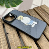 قاب گوشی iPhone 14 Pro Max آیفون CASETIFY ژله ای چرمی طرح تدی خرسی گلدوزی طوسی کد 334