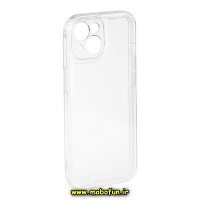 قاب گوشی iPhone 15 آیفون طرح ژله ای شفاف بی رنگ SPACE ایربگ دار محافظ لنز دار کد 2
