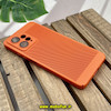 قاب گوشی Redmi Note 12 4G شیائومی طرح توری ساده Q SERIES محافظ لنزدار گلسی نارنجی پاستیلی کد 562