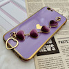 قاب گوشی iPhone 6 - iPhone 6S آیفون طرح مای کیس گلد لاین لاکچری دستبندی زنجیری قلبی مخملی آویزدار محافظ لنز دار بنفش کد 561