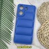 قاب گوشی Redmi 13C - Poco C65 شیائومی سیلیکون ژله ای پافر PC زیر بسته محافظ لنز دار آبی کاربنی کد 63