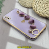 قاب گوشی iPhone X - iPhone XS آیفون طرح مای کیس گلد لاین لاکچری دستبندی زنجیری قلبی مخملی آویزدار محافظ لنز دار یاسی کد 653