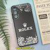 قاب گوشی Galaxy A25 سامسونگ پشت گلس آینه ای اورجینال CASETIFY محافظ لنزدار طرح ROLEX کد 73