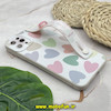 قاب گوشی iPhone 11 Pro Max آیفون دستبندی سیلیکونی فانتزی Fashion محافظ لنز دار طرح لاکچری قلب رنگی کد 728