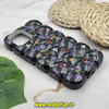 قاب گوشی iPhone 12 Pro Max آیفون سه بعدی مکعبی ژله ای طرح گل قرمزی کد 831