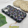 قاب گوشی iPhone 14 Pro Max آیفون سه بعدی مکعبی ژله ای طرح گل قرمزی کد 341