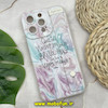 قاب گوشی iPhone 14 Pro Max آیفون دستبندی سیلیکونی GOOD LUCK لبخند Fashion محافظ لنز دار طرح لاکچری آبرنگی کد 344