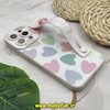 قاب گوشی iPhone 14 Pro Max آیفون دستبندی سیلیکونی GOOD LUCK لبخند Fashion محافظ لنز دار طرح لاکچری قلب رنگی کد 347