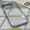 قاب گوشی iPhone 14 Pro آیفون طرح پشت طلق شیشه ای شفاف اورجینال برند FASHION CASE آبی روشن کد 199