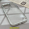 قاب گوشی iPhone 14 Pro Max آیفون طرح پشت طلق شیشه ای شفاف اورجینال برند FASHION CASE نقره ای کد 351