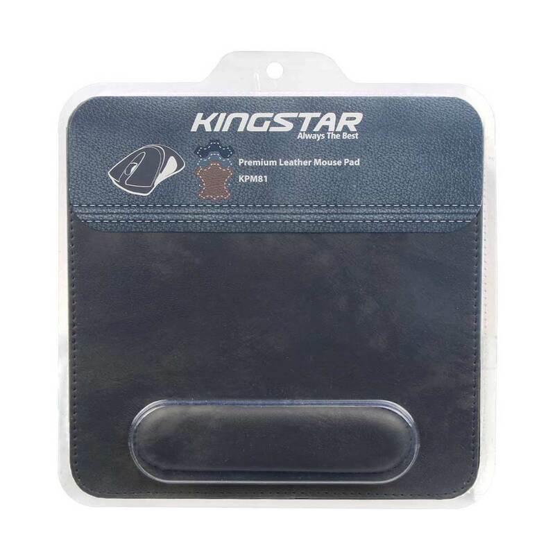 ماوس پد چرمی طبی KingStar مدل KPM81 طوسی