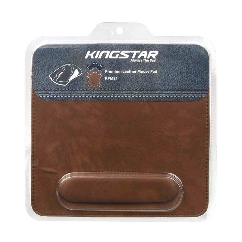 ماوس پد چرمی طبی KingStar مدل KPM81 قهوه ای