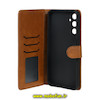 کیف گوشی Galaxy A05S سامسونگ مگنتی طرح چرم کتابی محافظ لنزدار عسلی کد 144