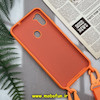 قاب گوشی Galaxy A11 - Galaxy M11 سامسونگ سیلیکونی لندیارد LandYard بند دار نارنجی پاستلی کد 854