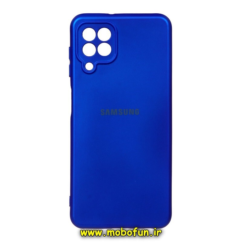 قاب گوشی Galaxy A22 4G - Galaxy M32 4G سامسونگ سیلیکونی های کپی زیربسته محافظ لنز دار آبی کاربنی کد 784