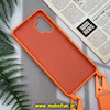 قاب گوشی Galaxy A32 4G سامسونگ سیلیکونی لندیارد LandYard بند دار نارنجی پاستلی کد 1258