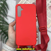 قاب گوشی Galaxy A34 سامسونگ سیلیکونی لندیارد LandYard بند دار قرمز کد 665