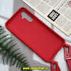 قاب گوشی Galaxy A34 سامسونگ سیلیکونی لندیارد LandYard بند دار قرمز کد 665