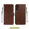 کیف گوشی Galaxy A54 5G سامسونگ مگنتی طرح چرم کتابی محافظ لنزدار بنددار قهوه ای کد 900