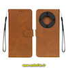 کیف گوشی Honor X9A آنر مگنتی طرح چرم کتابی محافظ لنزدار بنددار عسلی کد 137