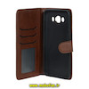 کیف گوشی Galaxy J7 2016 - J710 سامسونگ مگنتی طرح چرم کتابی قهوه ای کد 204