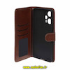 کیف گوشی Poco F5 شیائومی مگنتی طرح چرم کتابی محافظ لنزدار بنددار قهوه ای کد 88