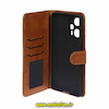 کیف گوشی Poco F5 شیائومی مگنتی طرح چرم کتابی محافظ لنزدار بنددار عسلی کد 90