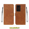 کیف گوشی Poco F5 Pro شیائومی مگنتی طرح چرم کتابی محافظ لنزدار بنددار عسلی کد 62