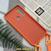 قاب گوشی Xiaomi Redmi Note 8 - Redmi Note 8 2021 شیائومی سیلیکونی لندیارد LandYard بند دار نارنجی پاستلی کد 1162