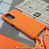 قاب گوشی Redmi Note 10 Pro 4G - Redmi Note 10 Pro Max شیائومی سیلیکونی لندیارد LandYard بند دار نارنجی کد 916