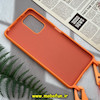 قاب گوشی Redmi Note 10 Pro 4G - Redmi Note 10 Pro Max شیائومی سیلیکونی لندیارد LandYard بند دار نارنجی کد 916