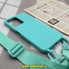 قاب گوشی Redmi Note 12 4G شیائومی سیلیکونی لندیارد LandYard بند دار سبزآبی کد 617