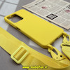 قاب گوشی Redmi Note 12 4G شیائومی سیلیکونی لندیارد LandYard بند دار زرد کد 620