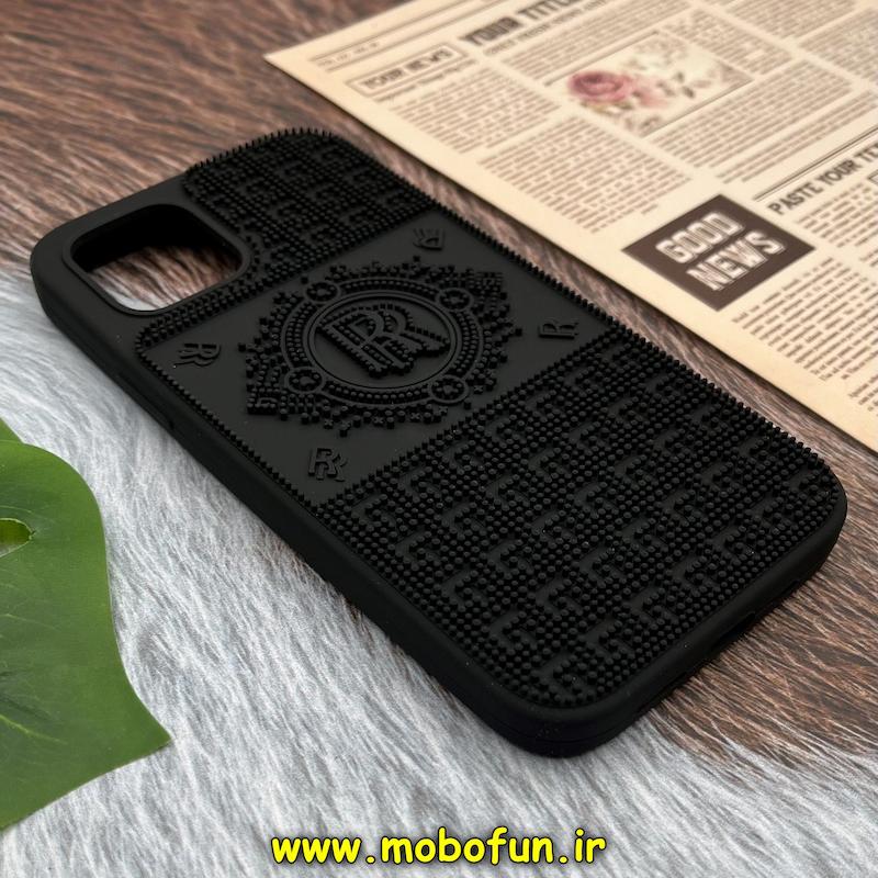 قاب گوشی iPhone 12 - iPhone 12 Pro آیفون سیلیکونی اورجینال پاک کنی درجه یک زیربسته طرح RR رولز رویس لاکچری مشکی کد E24-176210
