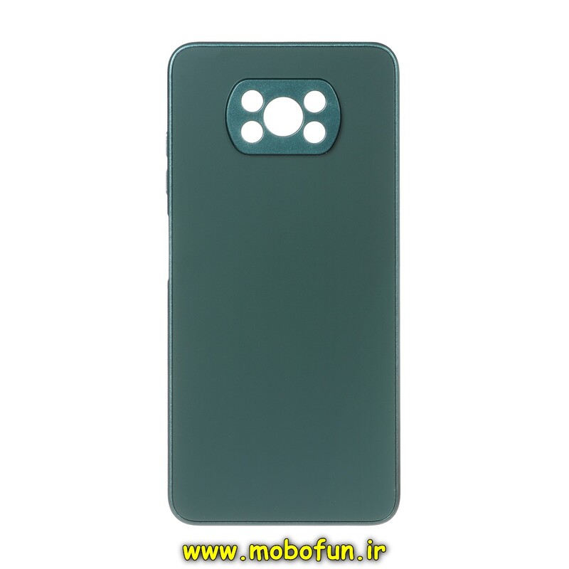 قاب گوشی Poco X3 NFC - Poco X3 Pro شیائومی مدل PVD ضد خش پشت گلس شیشه ای محافظ لنز دار سبز تیره کد 1786