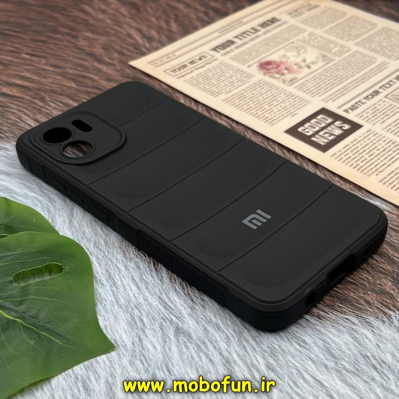 قاب گوشی Redmi A1 - Redmi A2 شیائومی سیلیکونی پافر PC زیر بسته محافظ لنزدار مشکی کد 36