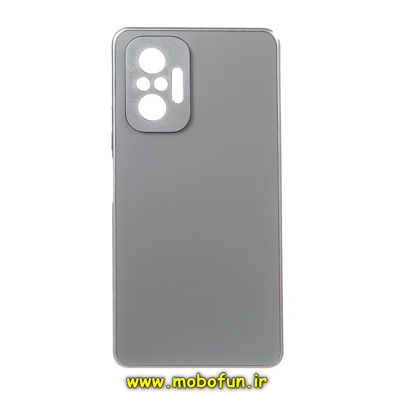 قاب گوشی Redmi Note 10 Pro 4G - Redmi Note 10 Pro Max شیائومی مدل PVD ضد خش پشت گلس شیشه ای محافظ لنز دار خاکستری کد 924