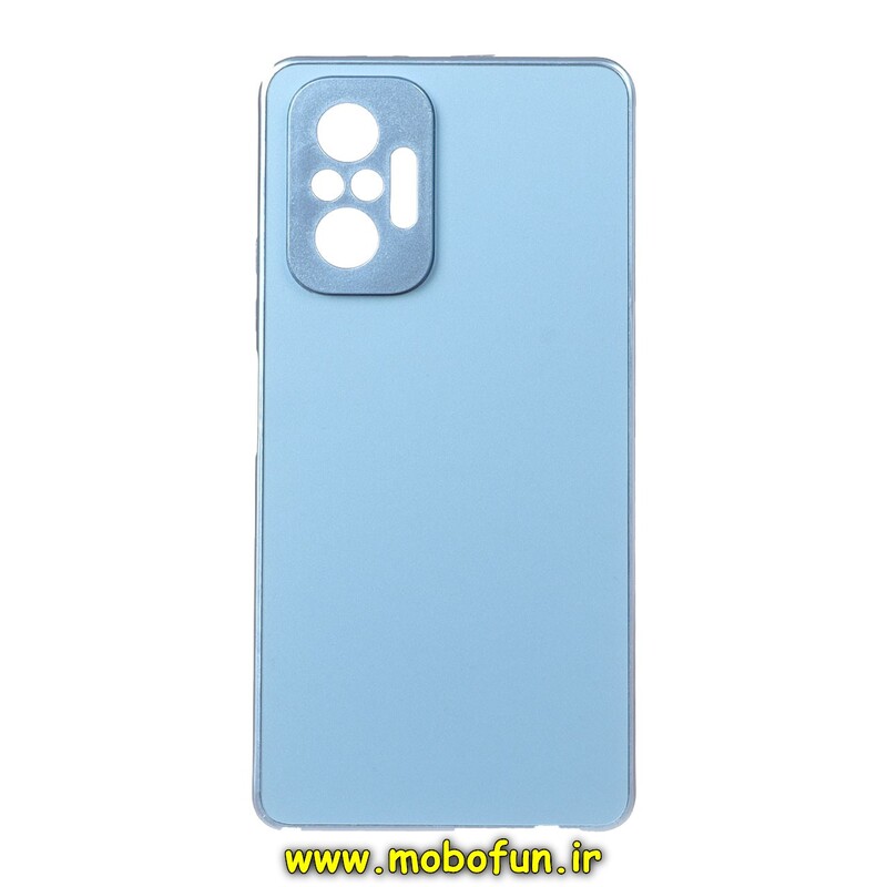 قاب گوشی Redmi Note 10 Pro 4G - Redmi Note 10 Pro Max شیائومی مدل PVD ضد خش پشت گلس شیشه ای محافظ لنز دار آبی روشن کد 925