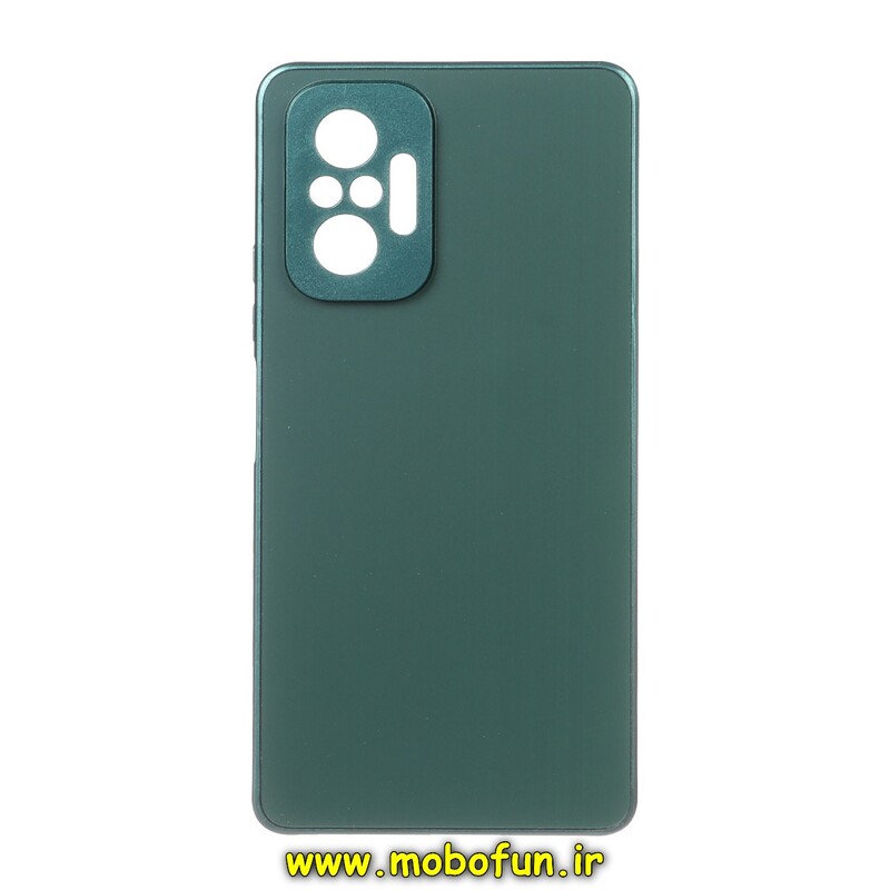 قاب گوشی Redmi Note 10 Pro 4G - Redmi Note 10 Pro Max شیائومی مدل PVD ضد خش پشت گلس شیشه ای محافظ لنز دار سبز تیره کد 927