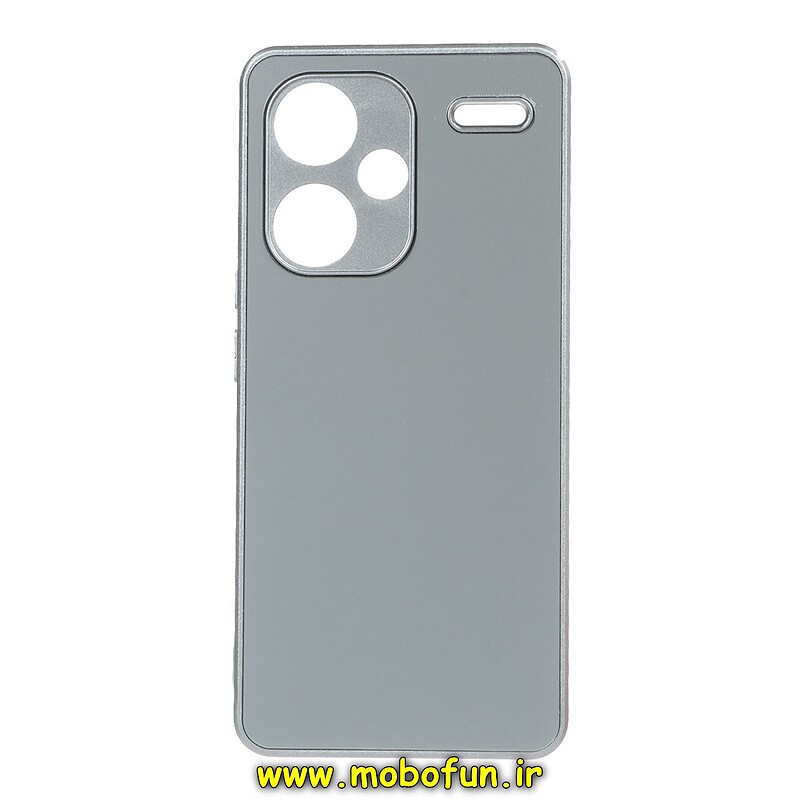 قاب گوشی Redmi Note 13 Pro Plus شیائومی مدل PVD ضد خش پشت گلس شیشه ای محافظ لنز دار خاکستری کد 54