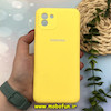قاب گوشی Galaxy A03 2022 سامسونگ سیلیکونی اورجینال سورا SORA پاک کنی درجه یک زیربسته محافظ لنز دار زرد کد 154